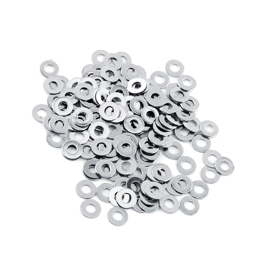 100pcs  304 Stainless Steel  Metric flat Washers Screw Repair Kit Tool M3 M4 M5 M6 M8 M10 (M3)