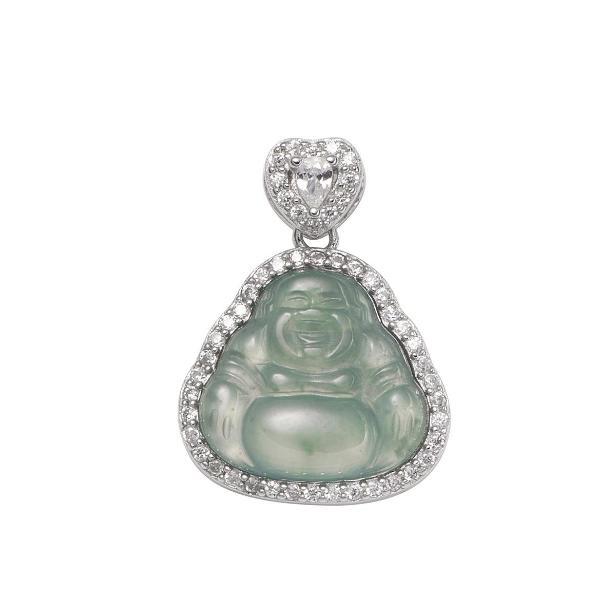 

S925 Серебряный Новый Будда Гонг Нефрит Опасный Материал Подвеска Национальный Стиль Майтрейя Будда Женский Смеющийся Будда Аксессуары Подвеска Мода 925 silver