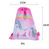 Drawstring  Backpack Non-woven Fabric Cartoon A Horned Horse Printed Storage For Children