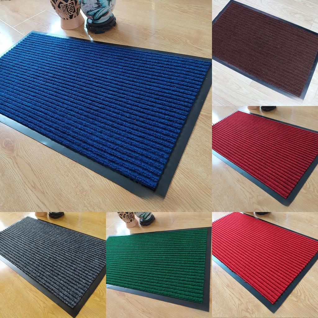 Modern Simple Patterned Corrugated Doormat With Absorbent Fibers For Indoor And Outdoor Use
