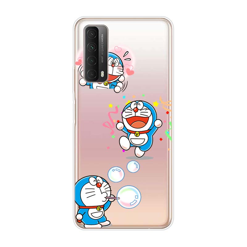 Roztomilý Doraemon pro Huawei Y9S Y6S Y8S Y9A Y7A Y8P Y7P Y5P Y6P Y7 Y6 Y5 Pro Prime 2020 2019 měkké pouzdro na telefon