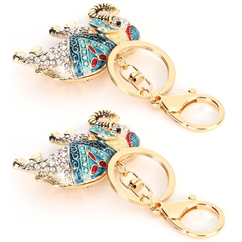 2pcs Animal Pattern Alloy Key Chain Cute Stylish Keychain Girls Bag Decoration Gift Toy