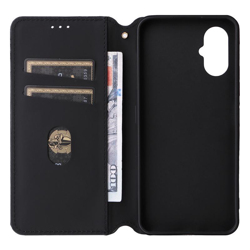 Compatible with BLU G53/G64: Leather Phone Case with Card Slot, Bracket, Magnetic Closure, Multi-Functional Protective Cover.