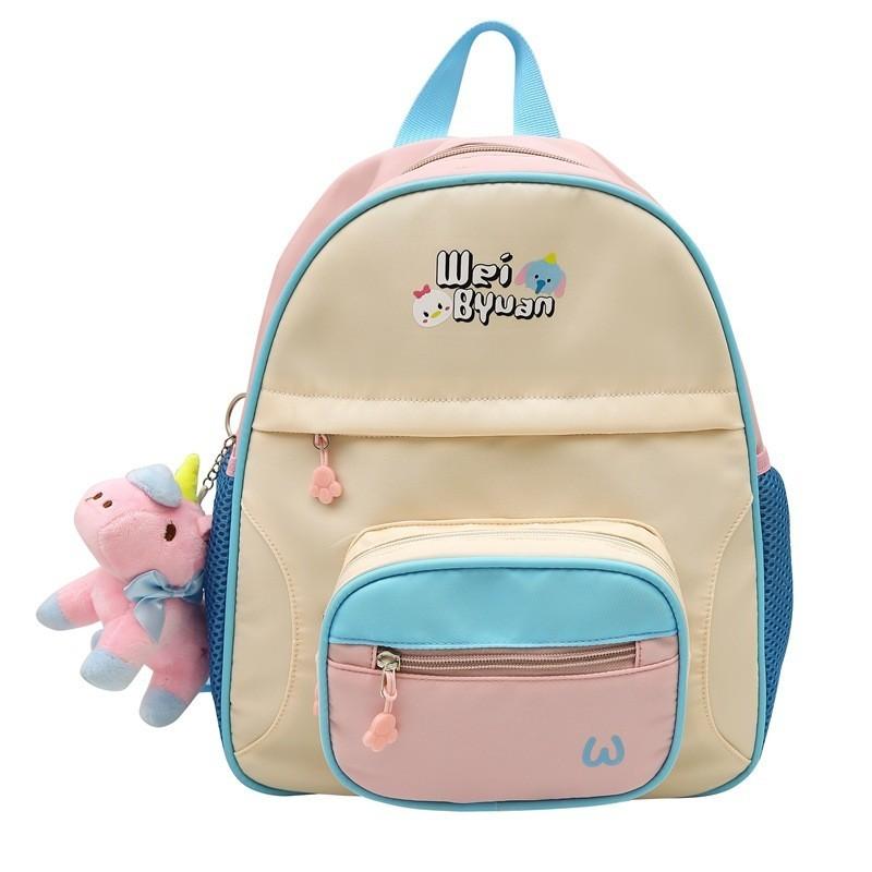 

Whimsical Spring Kids Backpack Lightweight Nylon Toddler Bag For Preschool Boys And Girls 3-6 Years рожевий