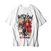 Trend Short-sleeved Men's Extrajudicial Summer Trend Loose T-shirt Hong Kong Style Bf Harajuku Five-point Short-sleeved
