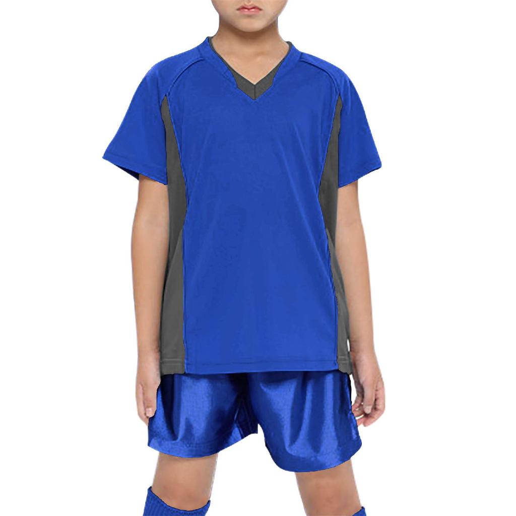 Wundou Basic Soccer Shirt P1910 Royal Blue Medium, Moisture-Wicking, Quick-Drying, V-Neck, Short Sleeve