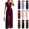 Fashionable And Sexy Women's Spring And Summer Retro Elastic Waist Strap Linen Suit Women's Fashion Color Casual Two-piece Set