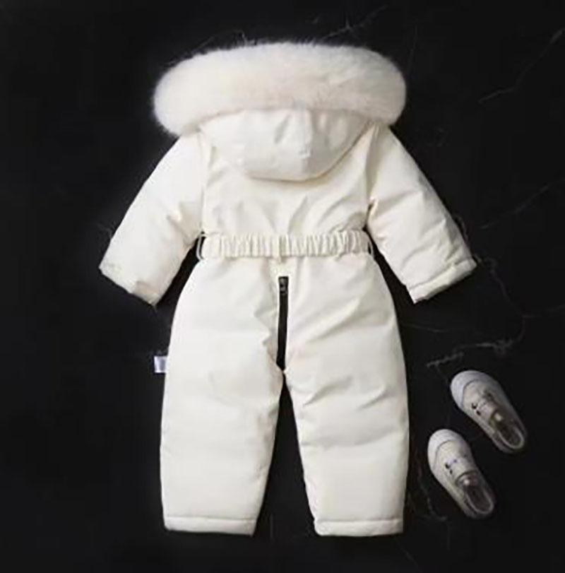 Baby Winter Jumpsuit Thicken Boys Ski Set Coat Warm Children Jacket Waterproof Hooded Baby Girls Snowsuit