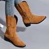 Mode Neue Modische Slipper Damen Elegant Dicke Sohle Lange Ritterstiefel Cowboystiefel Goth Cowboystiefel für Damen Zapatos Mujer