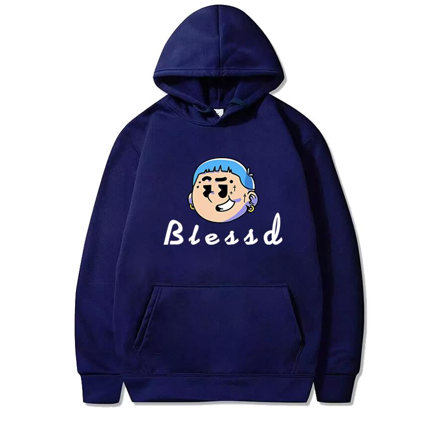 Trend Cartoon Blessd X Feid Ferxxoo Graphic Hoodies Men Women Funny Casual pullovers Unisex Fleece Long sleeve streetwear Coat