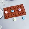 18 Cavity Mini Donut Silicone Chocolate Mold Diy Cake Accessories Molds Kitchen Doughnut Pastry Manual Baking Mould