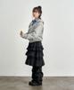 Kijiko Ke702-Frill Cancan Midi Skirt Black