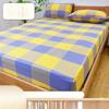 Fitted Sheet Single Piece Washed Cotton Non-Slip Brushed Mattress Cover Mattress Protector for Student Dormitory