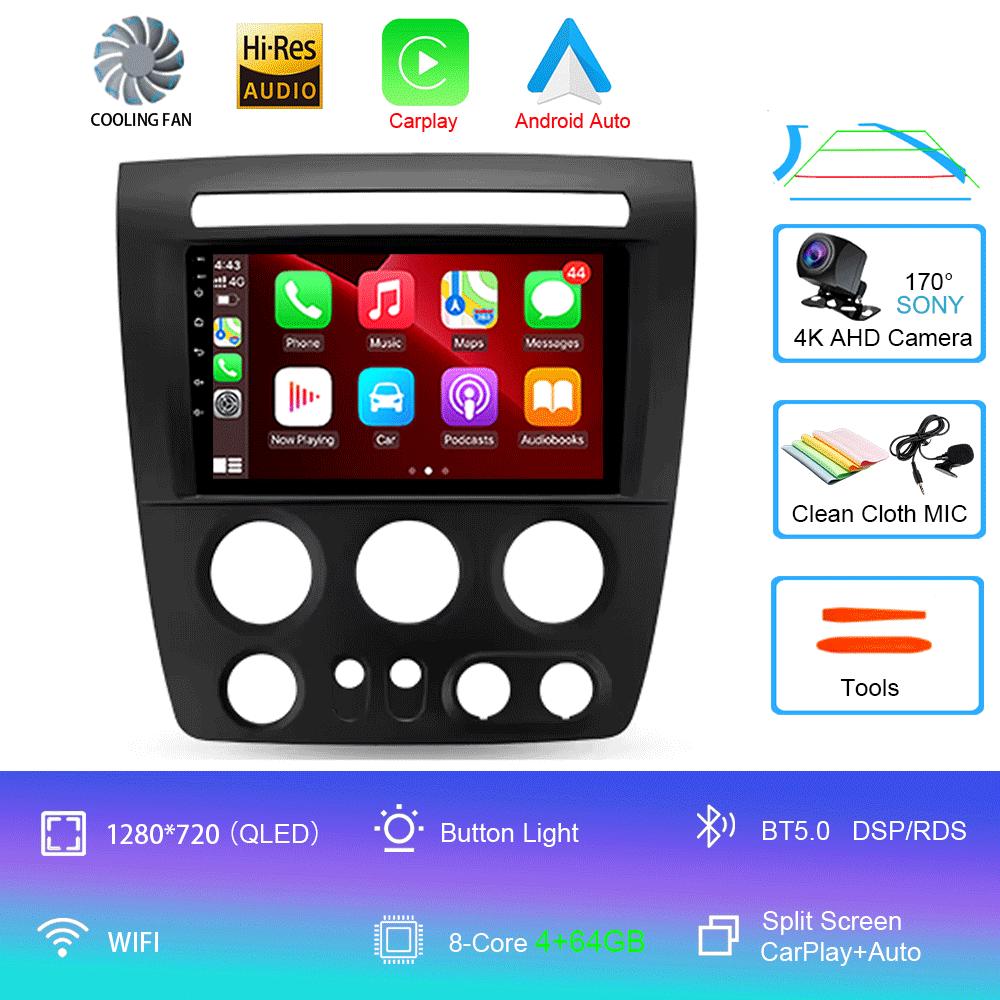 For Hummer H3 1 2005 2006 2007 - 2010 Car Radio Android14 Navigation GPS Multimedia Video Player Stereo Wireless Carplay Auto 4G