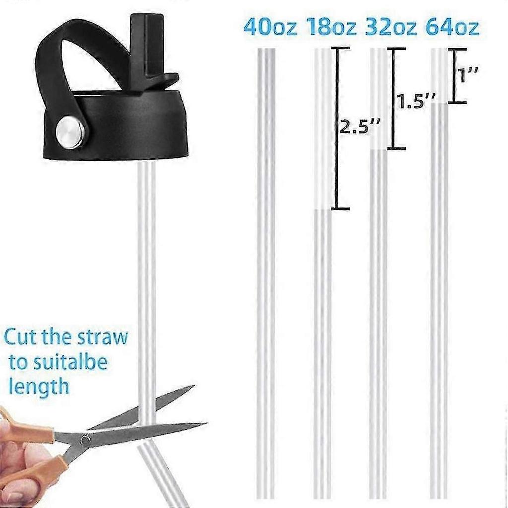 Straw Lid for Wide Mouth 32 40 Oz, Straw Lid with Handle and Straws,Replacement Sports Straw Cap