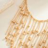 Salircon Fashion Creative Multi Layer Beaded Tassel Necklace Women Vintage Gold Color Clavicle Chain Party Jewelry Accessories