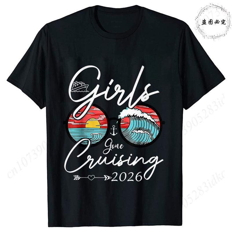 My First Cruise 2026 Tshirts for Women Sunglasses Beach Graphic  Short Sleeve Fashion Cruise Vacation Daily Wear Trendy Tees