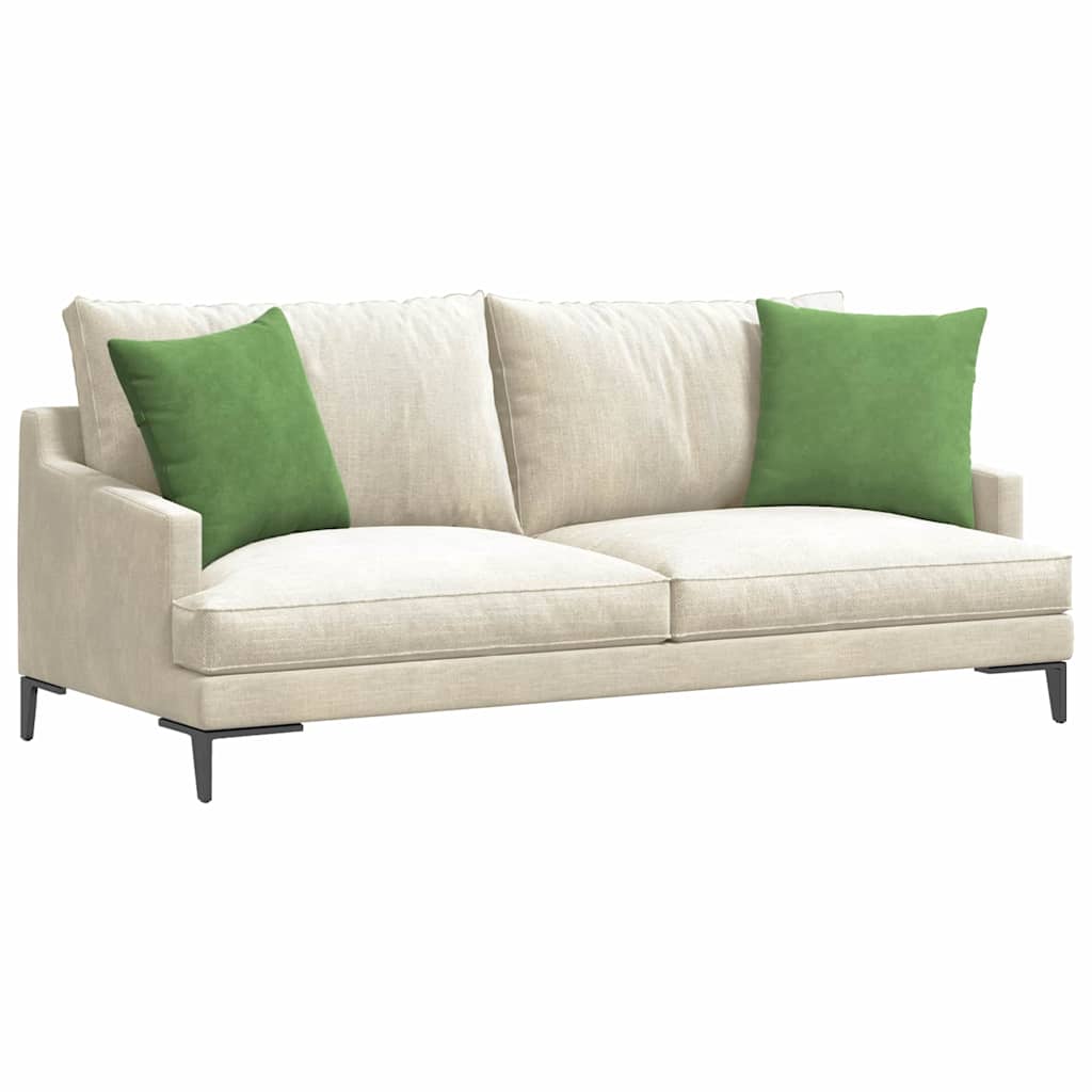 Sofa Cushions 2 Pieces Light Green 45 x 45 cm Cord Fabric