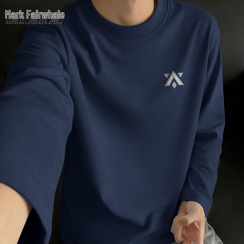 Mark Fairwhale Men's Pure Cotton Long Sleeve Crewneck T-Shirt