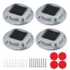 4PCS Solar Powered 8LEDs Boden Auffahrt Licht Deck Lampe IP68 Wasserdicht Eingebaute 600mAh