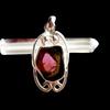 Natural Pink Bi-Color Tourmaline Gemstone 925 Sterling Silver Rare Pendant, Gift