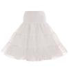 Retro Women Solid Color Wedding Bridal Underskirt Crinoline Tutu Tulle Petticoat