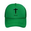 Jesng Unisex Baseball Cap with Cross Logo Fashion Casual Sun Hat for Outdoor Sports and Golf  Mesh Baseball Cap
