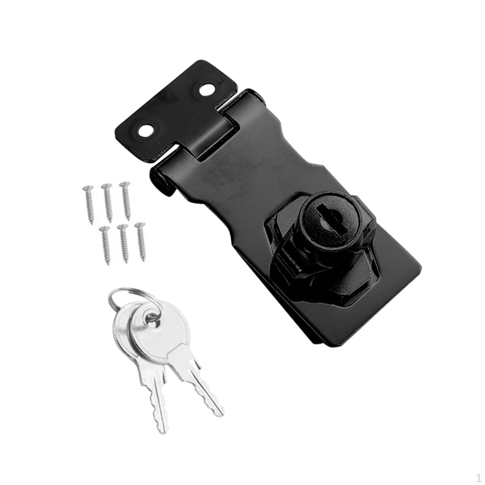 

Ключові навісні замки Залізо-алюмінієвий сплав 2 ключі Безпека для меблів Шафка Ящик 2.5 inch чорний