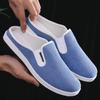 Zapatillas sin talón redondas antideslizantes para hombre estilo Old Beijing - Slip-ons de tela transpirable