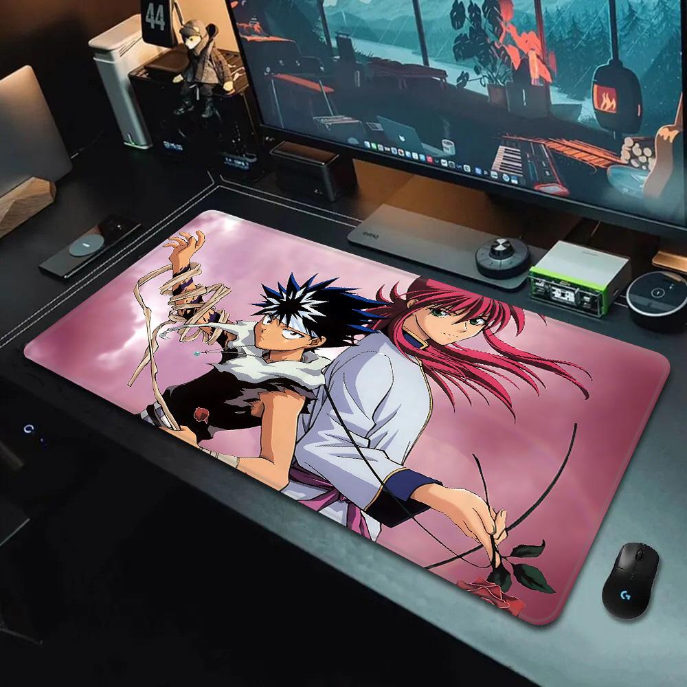 YuYu Hakusho Mousepad HD Printing Computer Gamers Locking Edge Nonslip Mouse Pad XXLxcm Keyboard PC Desk Pad