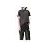 Ganni Letter Print Round Neck Short Sleeve T-Shirt Women tops Dark-Gray T3590490