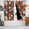 2pcs Luxury Boho Flowers Window Curtains for Home Bedroom Living Room Drakening Heat Insulation Noise Reduction Blackout Drapes