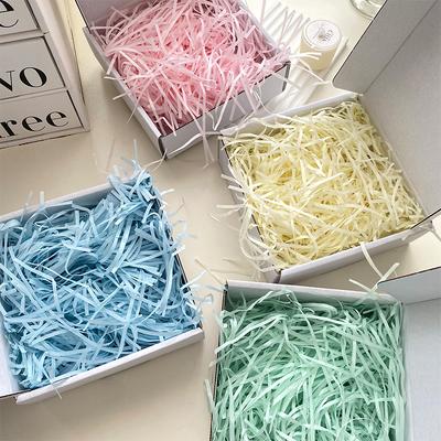 50/100g Papier Raffia Déchiqueté Multicolore Remplissage Confettis Artisanat Recyclable Papier de Soie Découpé Matériau de Remplissage pour Boîte Cadeau