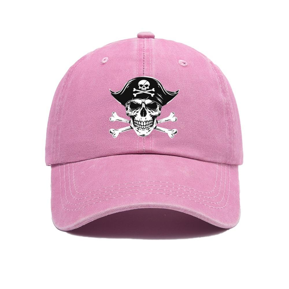 Pirate Skull Cross Swords Baseball Cap Adjustable Outdoor Polyester Graphic Cap Unisex Casual Hat