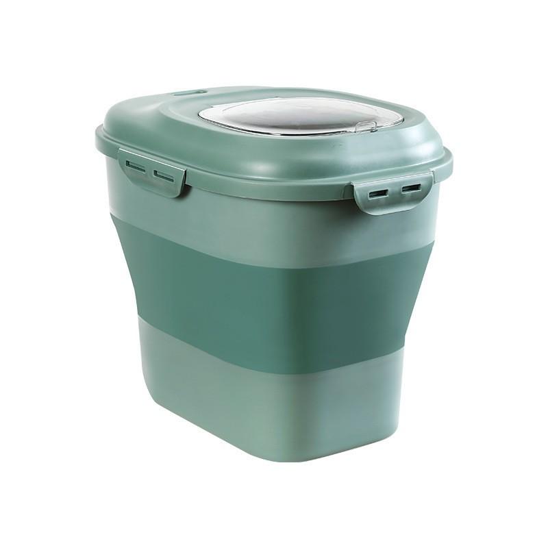 

Pet dog food container Waterproof and insect-proof sealed large-capacity storage bucket Foldable rice container storage bucket