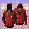 Evangelion Asuka Langley Soryu Cosplay Kostüm Anime Hoodie Reißverschluss Sweatjacke