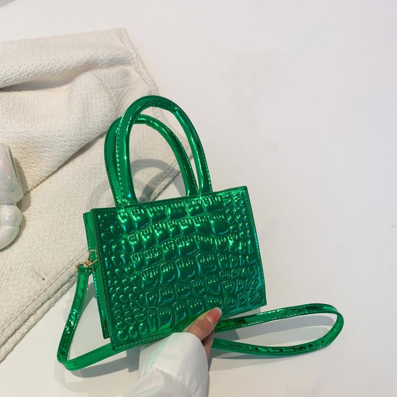 Trendy Retro Pu Handbag Small Square Bag For Fall Fashion With Unique Stitching