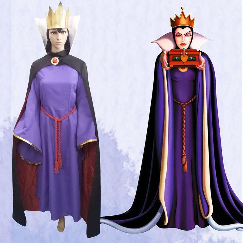 Bezauberndes Schneewittchen Böse Königin Kleid Outfit für Erwachsene Halloween Karnevalsveranstaltungen