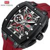 Minifocus Watch Decoration Outdoor Wind Men'S Watch Curved Mirror Multi-Layer Hollow Men'S Watch 0602G