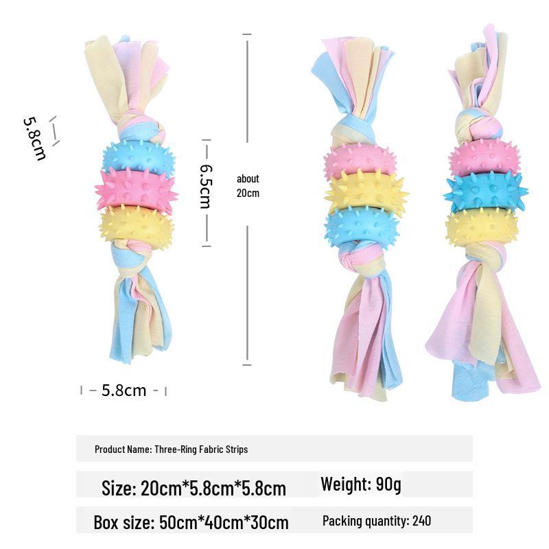 Durable Cotton Rope Knot Dog Toy - Bite-Resistant, Indestructible Molar Ball for Puppies