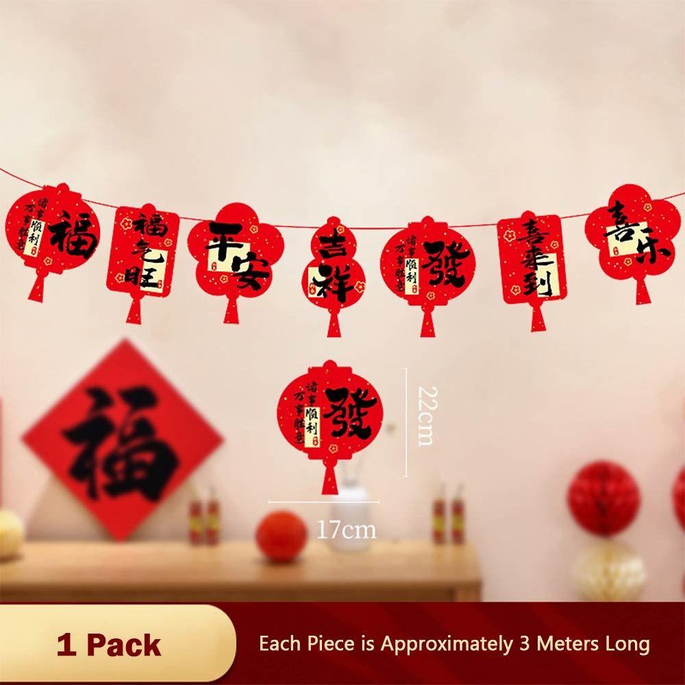 New 2026 Year Year of The Horse Flag Festival Atmosphere Ornaments New Year Decorations Hanging Flag Spring Festival Decorations