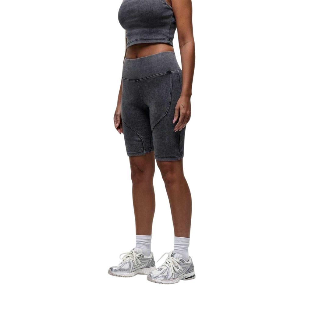 Good For Nothing Damen Acid Wash Gerippte High Waist Shorts