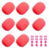 Uxcell 8-Piece Set Microphone Cover, Foam Soundproof Cover for 1.34-inch Microphones, with Silicone Microphone Protection Ring & Anti-Tip Bottom