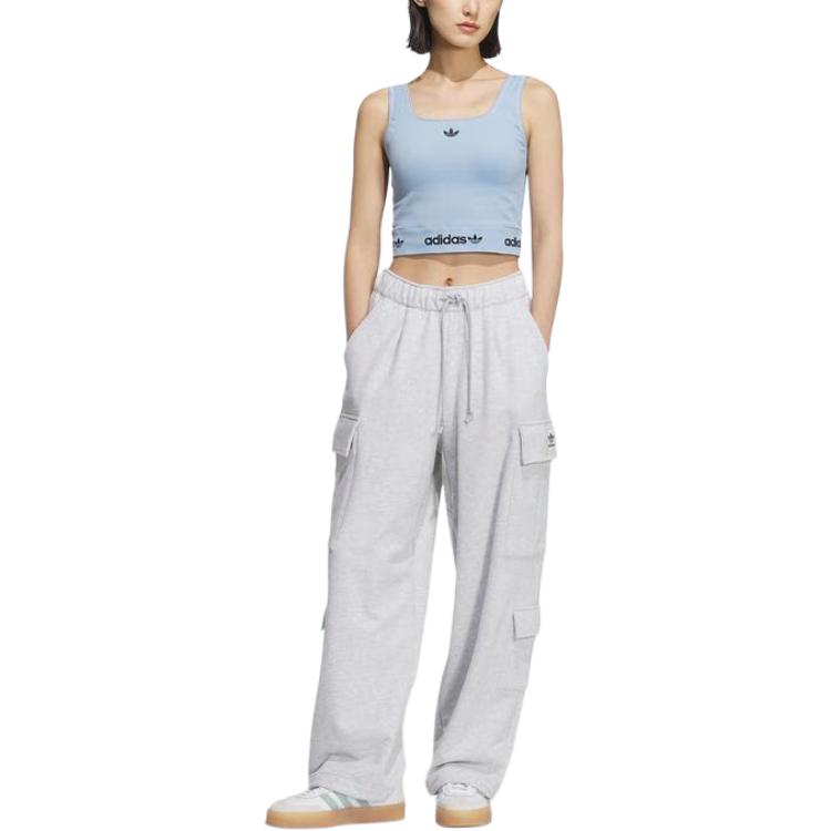 Adidas Originals SS25 Fashion Casual Sleeveless Sports Vest Women Tops Sky-Blue KB6422