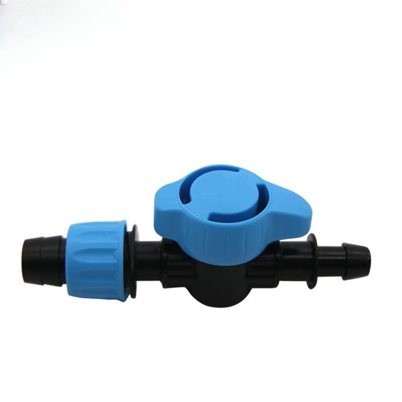 10pcs 16mm in-Line Ball Valve Drip Irrigation Plastic Water Valve Barbed Ball Valve Water,Oil,Gas for 1/2 and 5/8 Inch Tubing