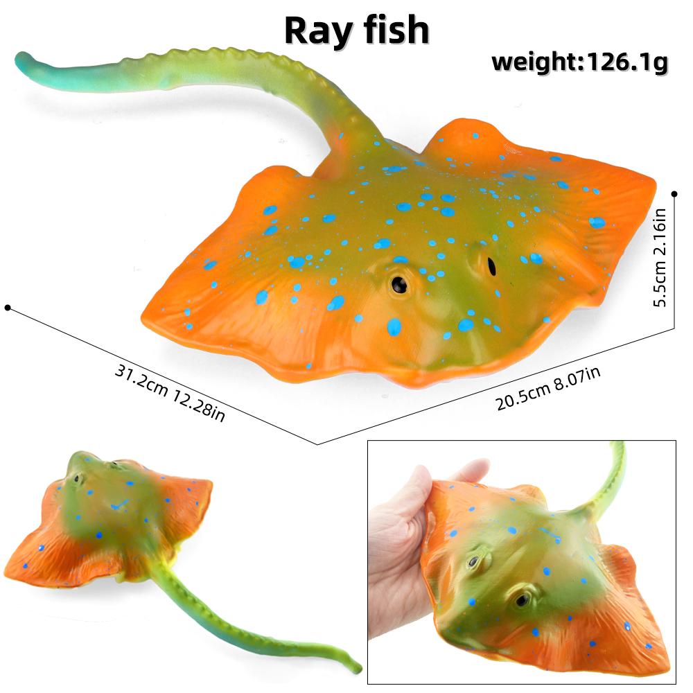 Simulated Marine animal model crab lobster starfish turtle underwater world Marine life Children's educational toy modelset toy