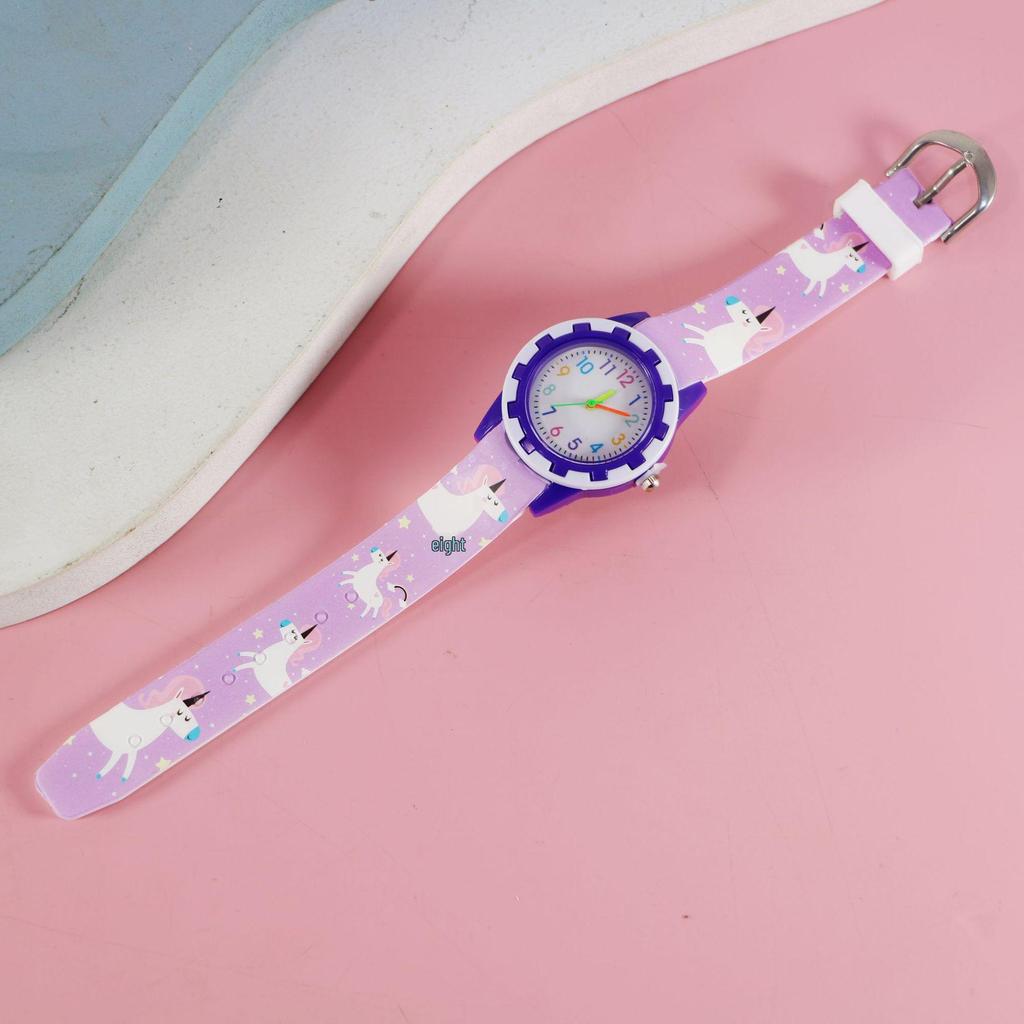 Charming Cartoon Kids’ Silicone Quartz Wristwatch with Creative Pointer Design