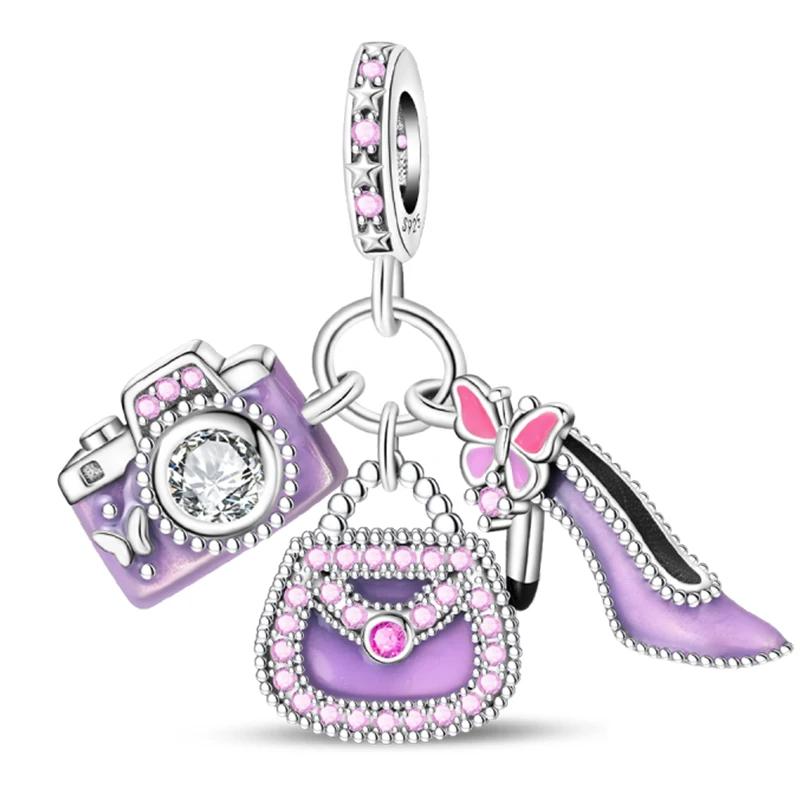 Charms Perlen Kupferrosa Parfümflasche Buchstabe Leuchtendes Glühwürmchen Tarotkarte Perlen Passend für DIY Armbänder Schmuck