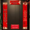 3D Flannel Door Couplets for Housewarming Ceremony - New Home Decor Stickers with Free Shipping