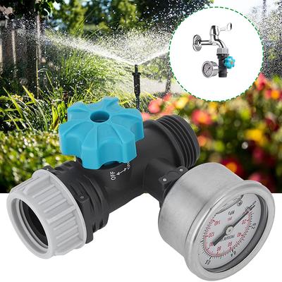 Druckregler G3/4'' Einstellbares Wasserdruckregelventil mit Manometer Gewächshausgarten-Bewässerungsregler
